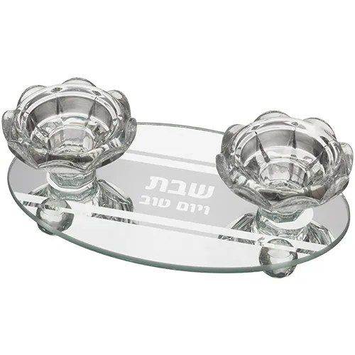 פמוטי זכוכית 17*10 ס"מ